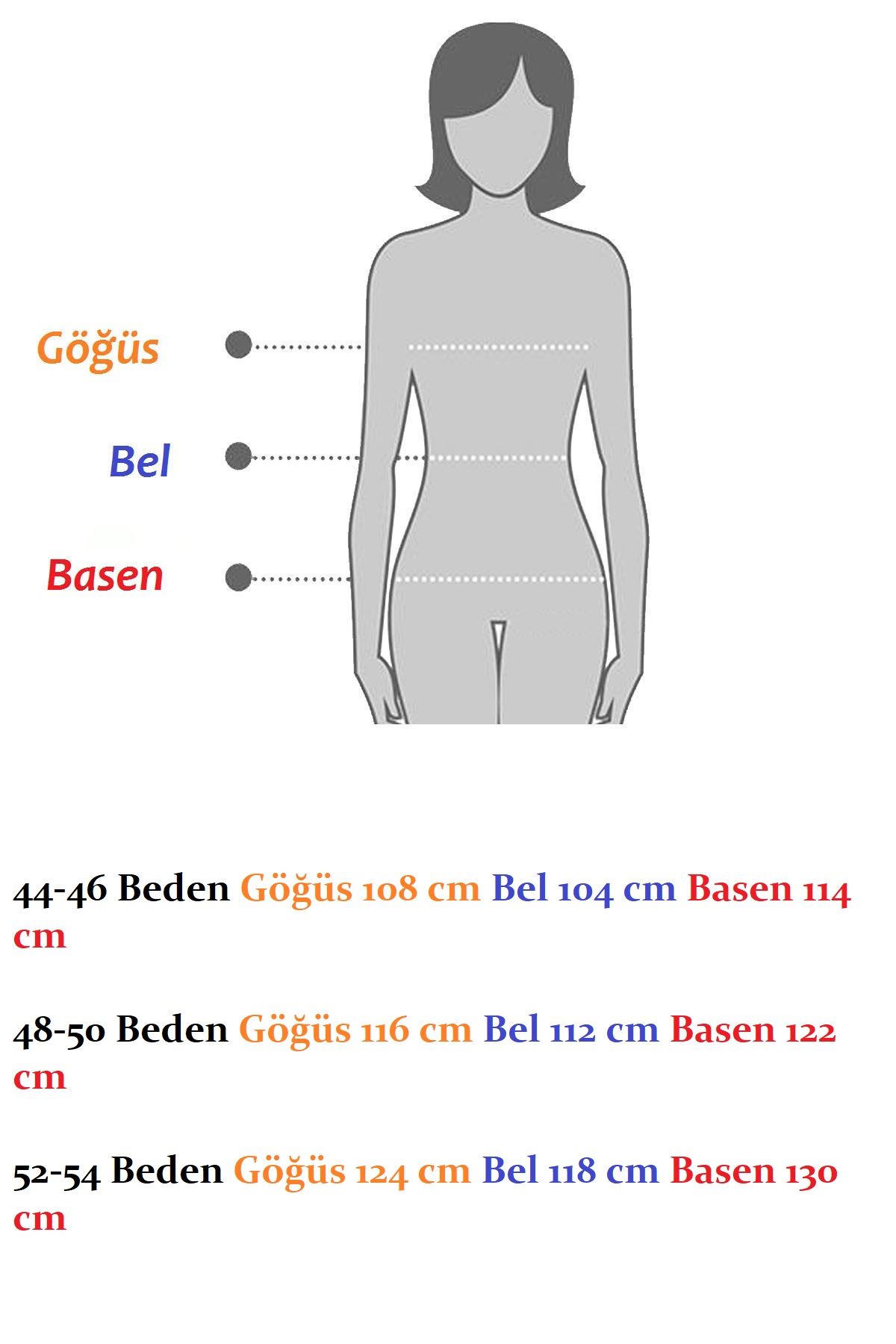 Çift Cepli Desenli Esnek Kışlık Büyük Beden Midi Elbise 45C-2765