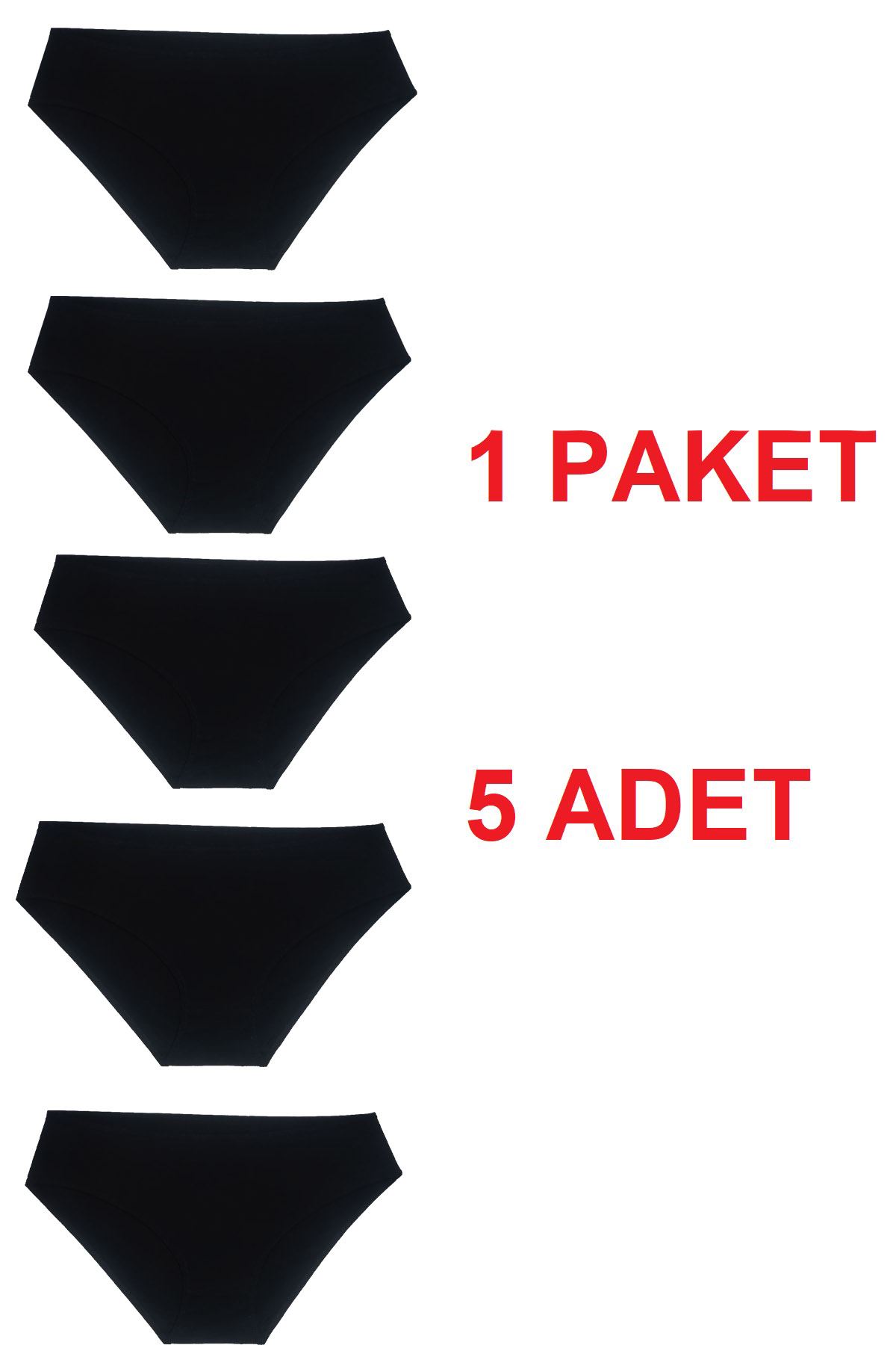 Büyük Beden Battal Siyah Külot Pamuklu İç Çamaşır