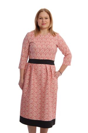 Belden Oturtma Büyük Beden Elbise F9-65589