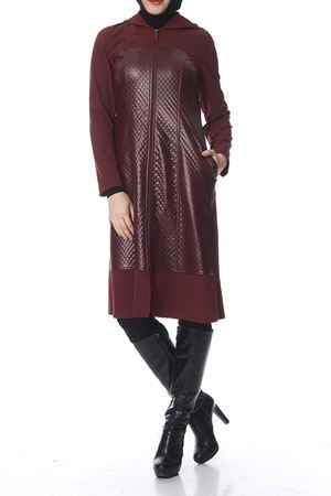 Bordo Kapitone Detaylı Kap J7-100250