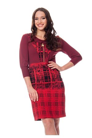 Bordo Elbise H12-110635