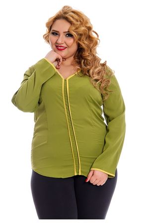 Büyük Beden Fıstık Yeşili Kadın Tunik G6-130942