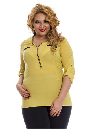 Büyük Beden Fıstık Yeşili Kadın Tunik G6-130946