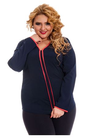 Büyük Beden Lacivert Kadın Tunik G6-130954