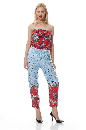 Desenli  Kadın Tulum H8-116550