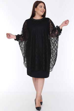 Dantel Pelerinli Abiye Elbise 9E-0620