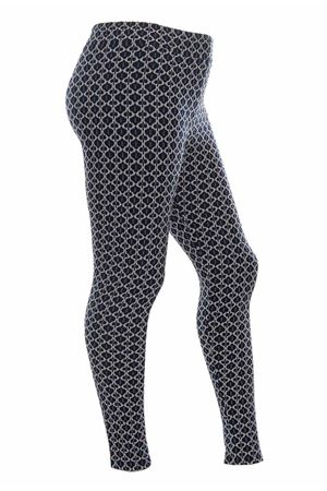 Desenli Lacivert Tayt 3D-68984