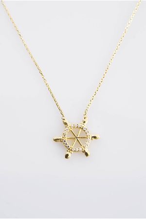 Dümen Altın Kaplama Gümüş Kolye Gk-77436