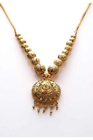 Gold Boncuk Kolye 12Ç-108028