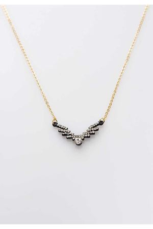 Gold Taşlı Kolye 8Ç-104816