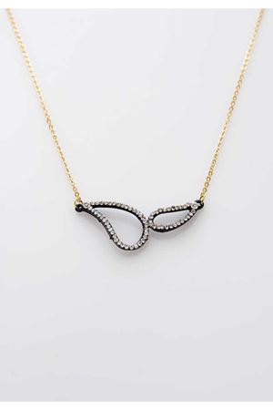 Gold Taşlı Kolye 8Ç-104820