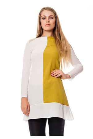 İki Renk Omuz Detaylı Tunik K4-117339