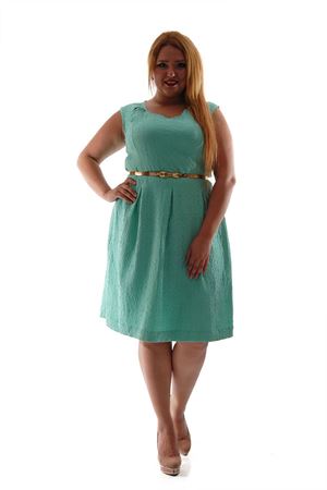 Jakarlı Kadın Elbise J3-52726