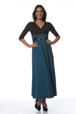 Kahverengi  Desenli V Yaka  F9-95094