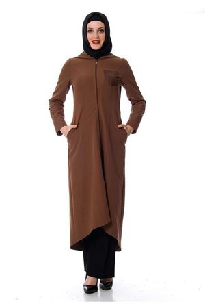 Kahve Kapşonlu Kap K7-101856