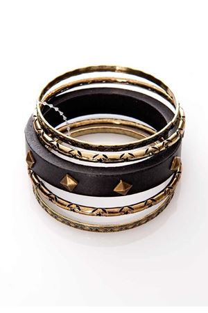 Kahverengi Zımbalı Beşli Bileklik 6Ç-108889