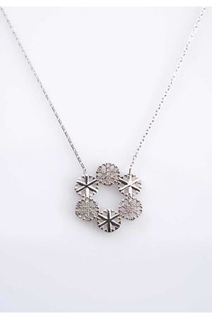 Kar Taneli Gümüş Kolye Gk-77415