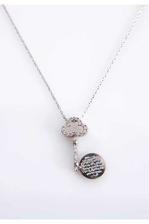 Kalbimin Anahtarı Koruma Altında Gümüş Kolye Gk-77462