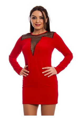 Kırmızı Kadın Elbise F10-124136