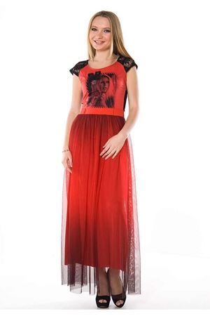 Kırmızı Tül Elbise H1-78230