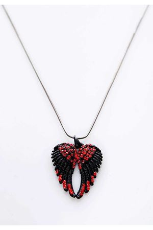 Kırmızı Taşlı Uzun Kolye 8Ç-103510