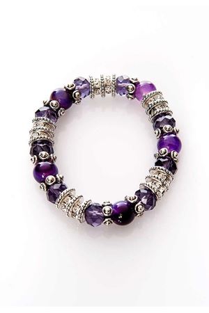 Lastik Mor Boncuklu Bileklik 4Ç-108949