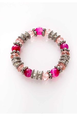 Lastik Pembe Boncuklu Bileklik 4Ç-108948