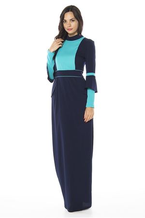 Lacivert Uzun Elbise H3-82782