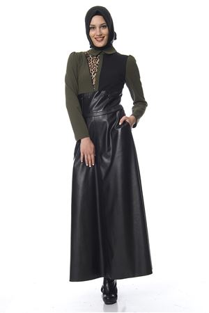 Leopar Desenli Deri Detaylı I2-99989