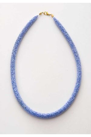 Lila Parlak Boncuklu Kolye 7Ç-98717