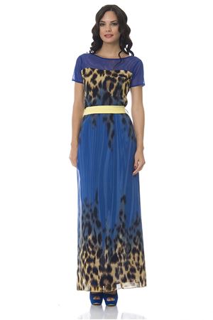 Mavi Desenli Elbise G9-84228