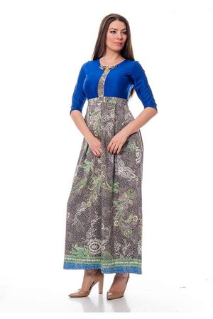 Mavi Desenli Elbise K2-116298