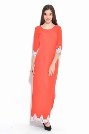 Mercan Boncuk İşlemeli Elbise K2-112029