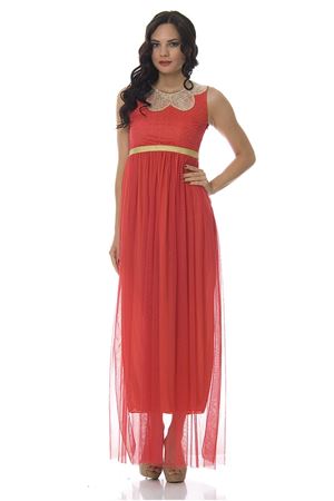 Nar Çiçeği Tüllü Abiye F1-84216