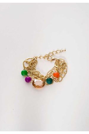 Renkli Taşlı Zincir Bileklik 4Ç-98743