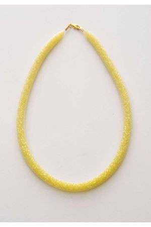 Sarı Parlak Boncuklu Kolye 7Ç-98707