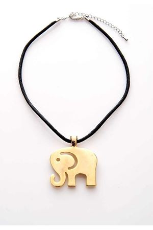 Suni Deri İpli Fil Kolye 12Ç-107812