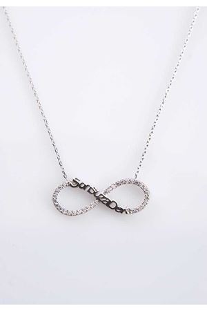 Sonsuza Dek Yazılı Sonsuzluk Gümüş Kolye Gk-77407