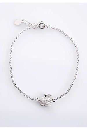 Taşlı Elma Gümüş Bileklik G-77460