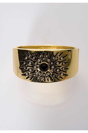 Taşlı Altın Sarısı Kelepçe Bileklik 4Ç-98867