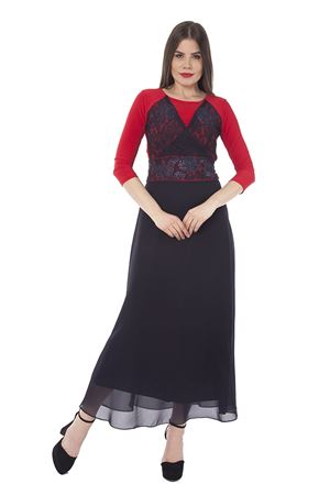 Taşlı Şık Elbise F7-0704