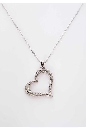 Taşlı Kalp Kolye 9Ç-108008