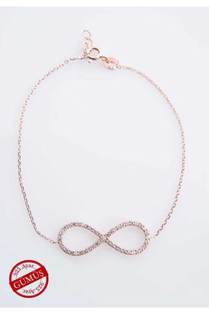 Taşlı Sonsuzluk Gümüş Bileklik G-71311