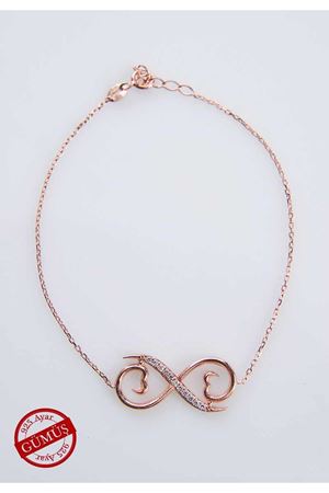 Taşlı Sonsuzluk Gümüş Bileklik G-71315