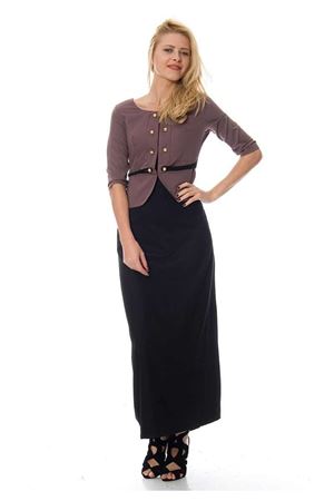 Vizon Volanlı Elbise F1-104092