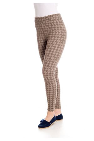 Vizon Desenli Simli Kadın Tayt 1B-126744
