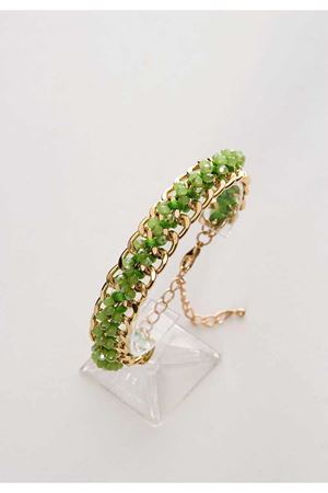 Yeşil Taşlı Zincir Bileklik 4Ç-98752