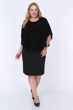 Flok Tül Şallı Elbise 12E-0790