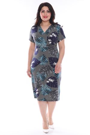 Petek Desenli Kruvaze Büyük Beden Elbise 23C-0976