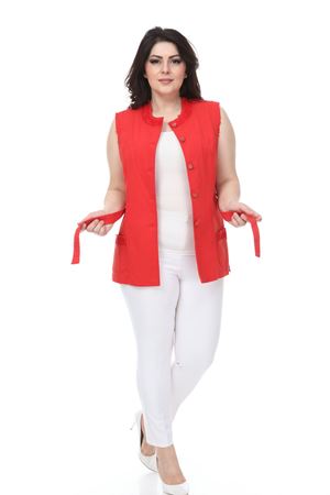 Kırmızı Cepli Yelek 24E-1086